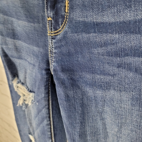 AMERICAN EAGLE | Super Hi-Rise Jegging skinny stretch distressed long jeans - Picture 6 of 10